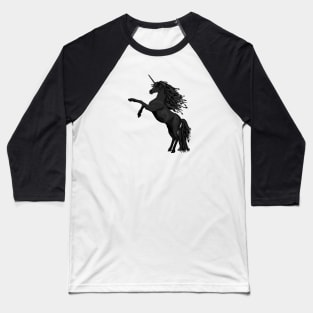 Black Unicorn Baseball T-Shirt